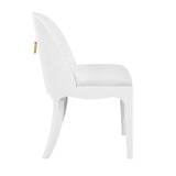 Sadie White Dining Chairs by Worlds Away | Dining Chairs at Fig Linens and Home - Side View