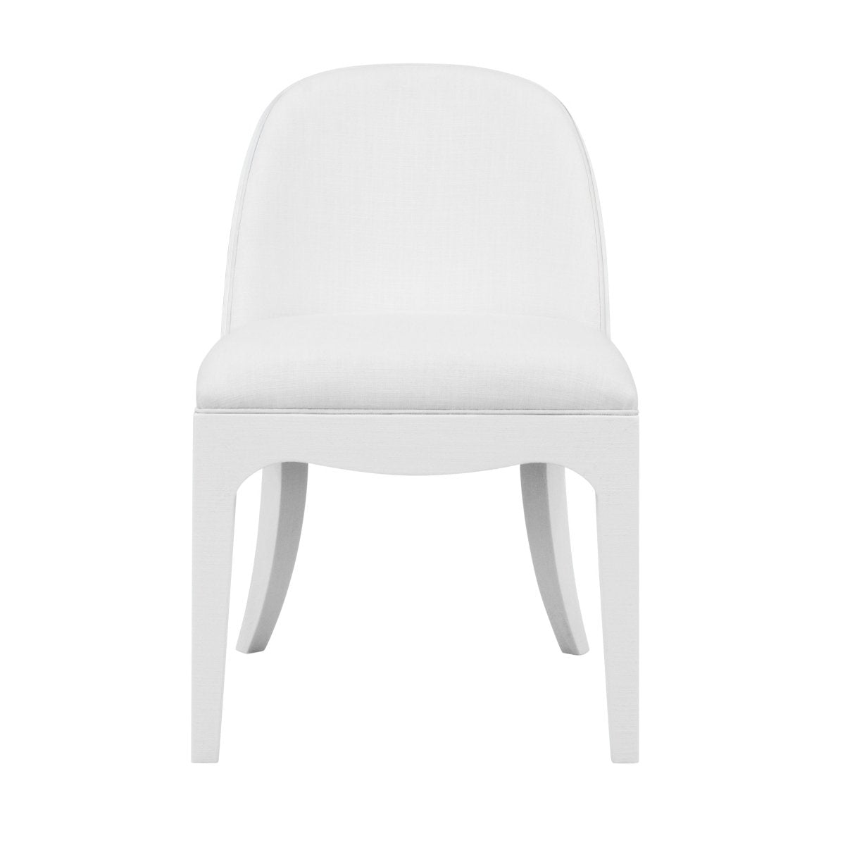 Sadie White Dining Chairs by Worlds Away | Dining Chairs at Fig Linens and Home - Front View