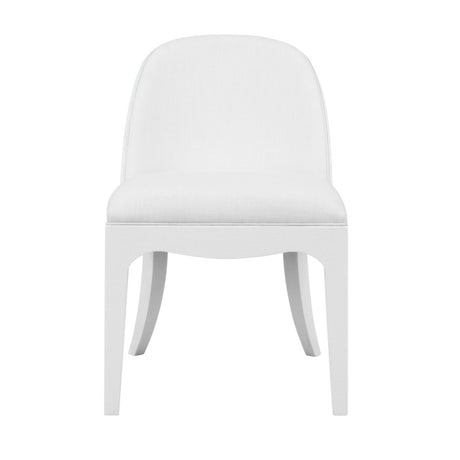 Sadie White Dining Chairs by Worlds Away | Dining Chairs at Fig Linens and Home - Front View