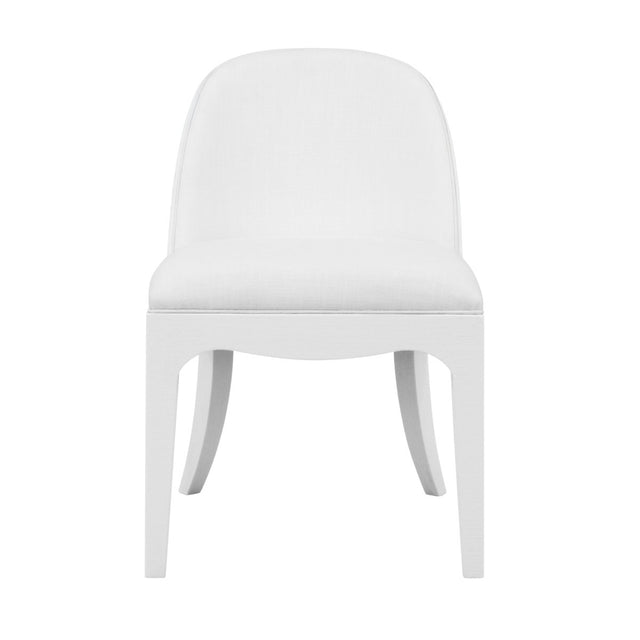 Sadie White Dining Chairs by Worlds Away | Dining Chairs at Fig Linens and Home - Front View