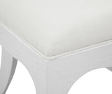 Sadie White Dining Chairs by Worlds Away | Dining Chairs at Fig Linens and Home - Corner Detail