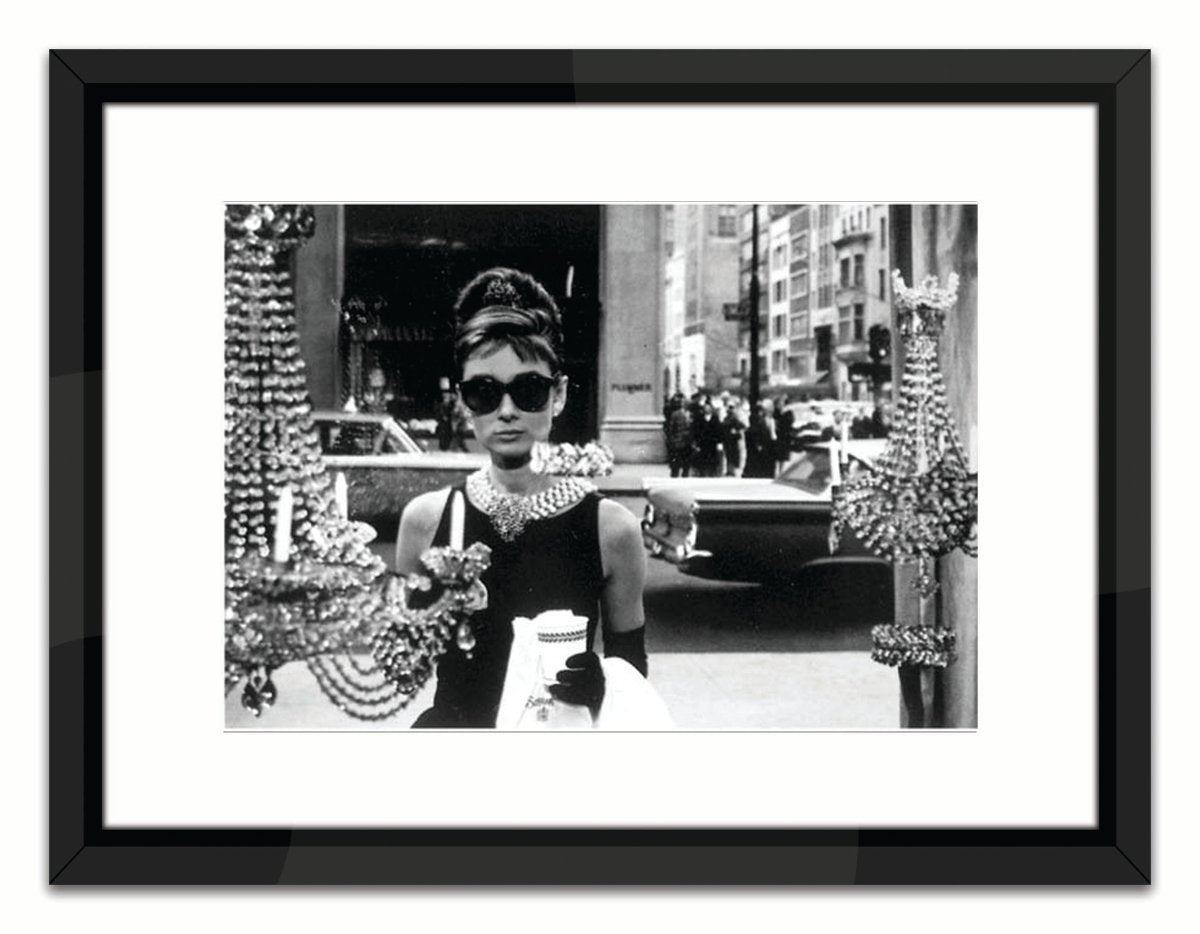 Shopping at Tiffany's Black and White Print by Worlds Away | Art at Fig Linens and Home