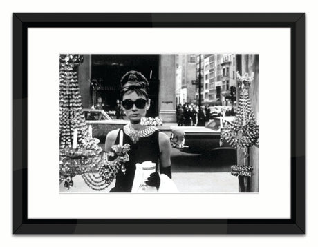 Shopping at Tiffany's Black and White Print by Worlds Away | Art at Fig Linens and Home
