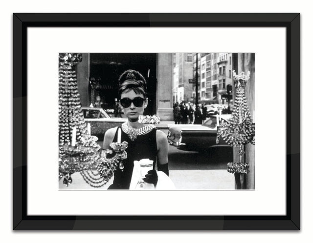 Shopping at Tiffany's Black and White Print by Worlds Away | Art at Fig Linens and Home