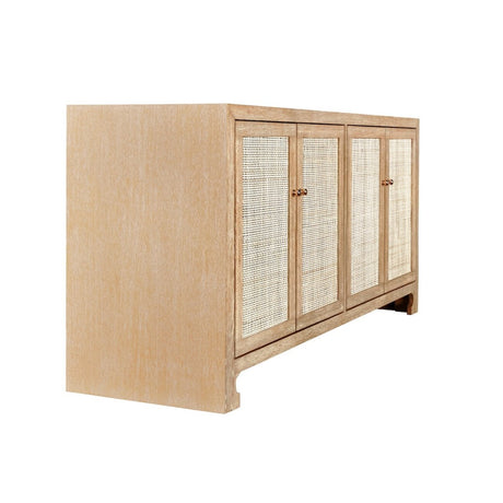 Worlds Away Sofia Cerused Oak Buffet Console - Fig Linens & Home Side