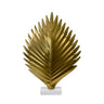 Sprig Large Antique Brass Leaf Sculpture by Worlds Away 23.2" H x 5.9" W  x 15.4" D Antique Brass and White at FIG LINENS AND HOME 1