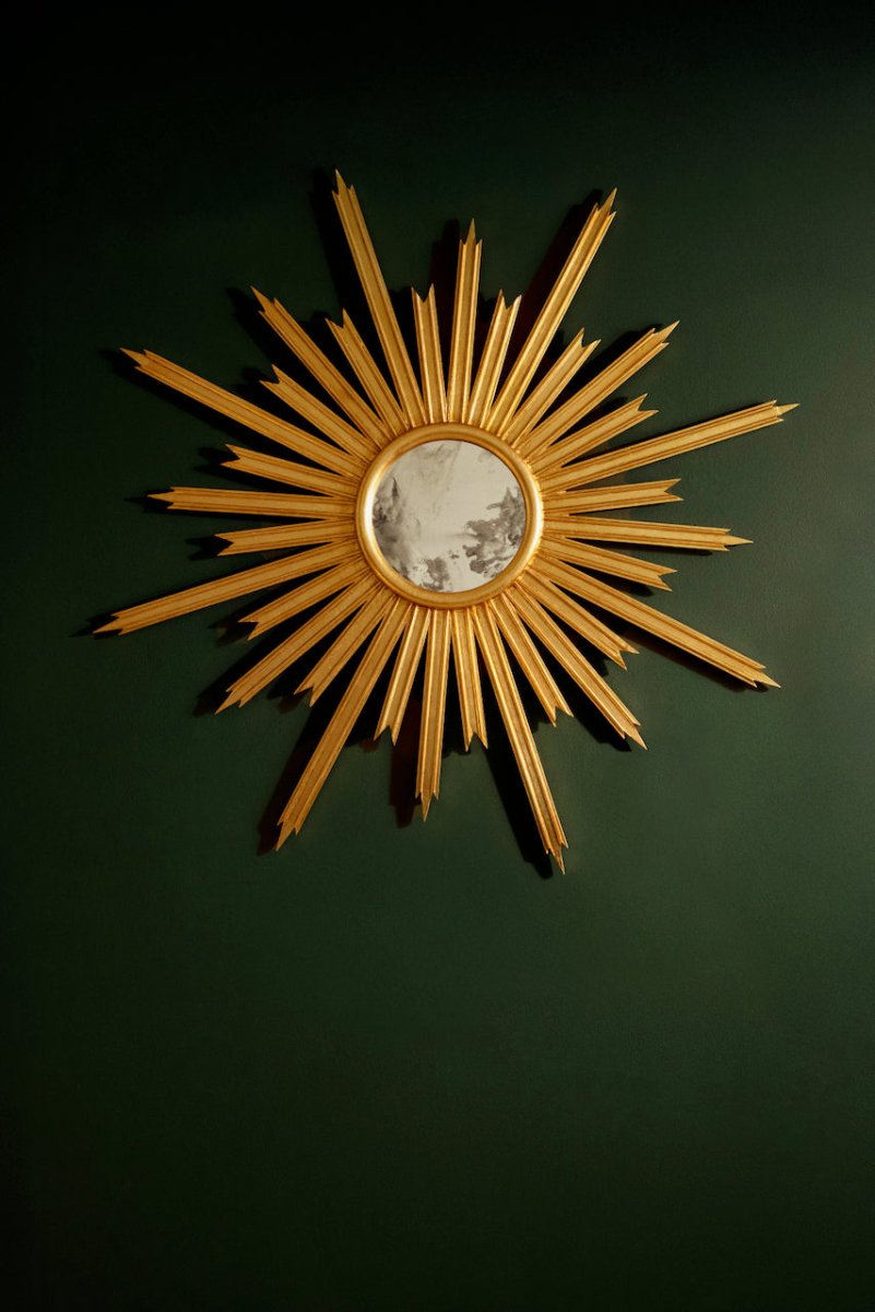 Starlata Gold Starburst Mirror by Worlds Away Starlata Gold Starburst Mirror Gold Leaf at FIG LINENS AND HOME 4