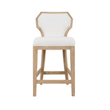 Tally Cerused Oak Counter Stool by Worlds Away at Fig Linens and Home - Front View of Bar Stool