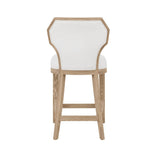 Tally Cerused Oak Counter Stool by Worlds Away at Fig Linens and Home - Back of Chair View