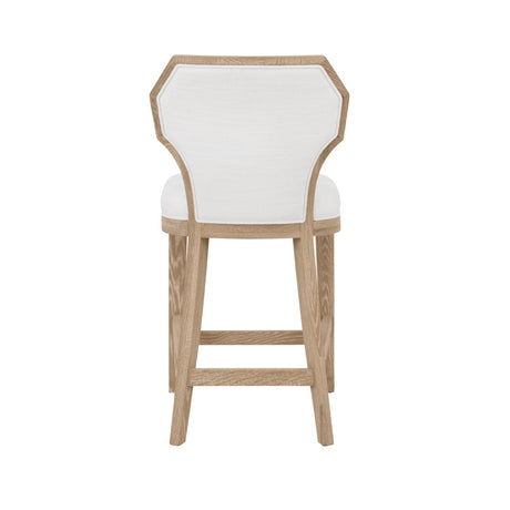 Tally Cerused Oak Counter Stool by Worlds Away at Fig Linens and Home - Back of Chair View