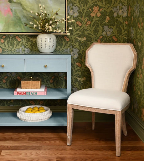 Tally Cerused Oak Dining Chair | Worlds Away Seating at Fig Linens and Home - Lifestyle 1