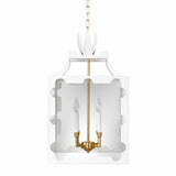 Talula White Pendant Lantern by Worlds Away - Pendant Light Chandelier at Fig Linens and Home 4