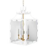Talula White Pendant Lantern by Worlds Away - Pendant Light Chandelier at Fig Linens and Home 3