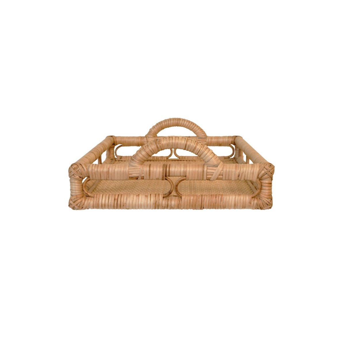 Tatum Rattan Tray by Worlds Away | Coastal Decor View 5 at Fig Linens and Home