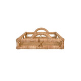 Tatum Rattan Tray by Worlds Away | Coastal Decor View 5 at Fig Linens and Home