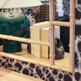 Tessa Light Cerused Oak Bamboo Detail Mirror by Worlds Away - Detail of Wall Mirror