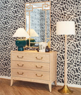 Tessa Light Cerused Oak Bamboo Detail Mirror by Worlds Away at Fig Linens and Home - Lifestyle