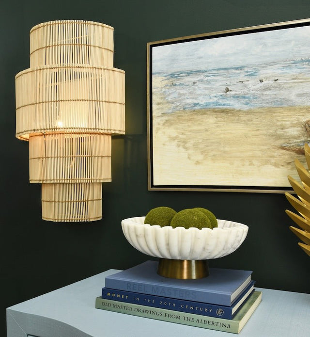 Tia Rattan Sconce by Worlds Away at Fig Linens and Home 1