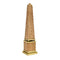 Titus Woven Rattan Obelisk Scultpture by Worlds Away 18.1" H x 3.9" W  x 3.9" D Rattan and Antique Brass at FIG LINENS AND HOME 2