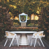 Wimble Blue Pagoda Lantern with Gold Leaf by Worlds Away - Outdoor Lifestyle