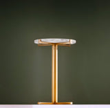 Winslet Round Side Table by Worlds Away at Fig Linens and Home - Lifestyle Image on Solid Background