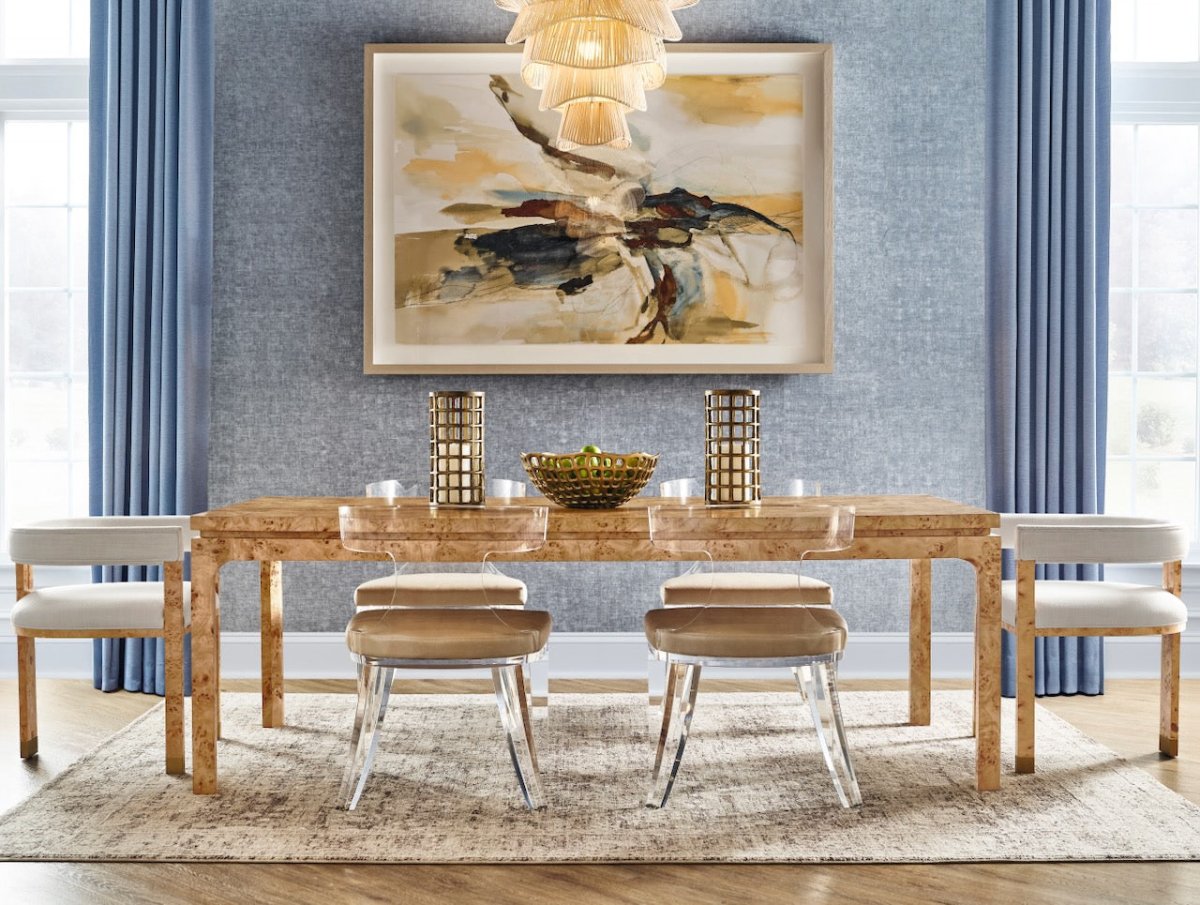 Worlds Away Adams Burlwood Dining Table Lifestyle 2 - Kitchen and Dining Room Tables