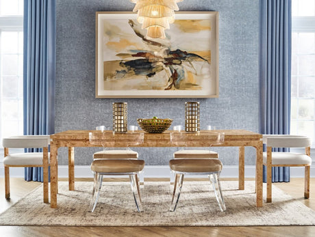 Worlds Away Adams Burlwood Dining Table Lifestyle 2 - Kitchen and Dining Room Tables