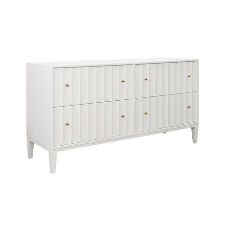 Worlds Away Angus White Dresser 34"H x 64"W x 20"D White at FIG LINENS AND HOME 2