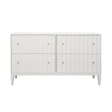 Worlds Away Angus White Dresser 34"H x 64"W x 20"D White at FIG LINENS AND HOME 3