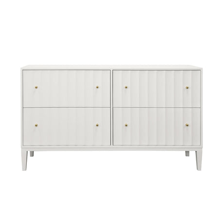 Worlds Away Angus White Dresser 34"H x 64"W x 20"D White at FIG LINENS AND HOME 3