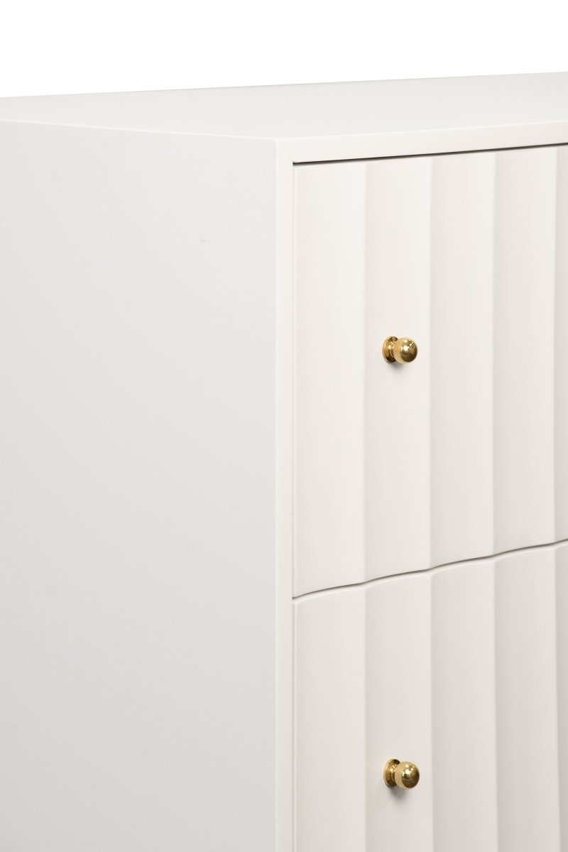 Worlds Away Angus White Dresser 34"H x 64"W x 20"D White at FIG LINENS AND HOME 5