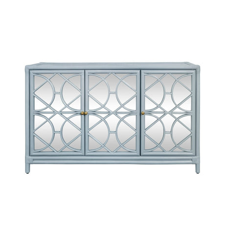 Worlds Away Aria Light Blue Buffet Cabinet at Fig Linens and Home - Front View 1