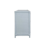 Worlds Away Aria Light Blue Buffet Cabinet at Fig Linens and Home - Side of Cabinet