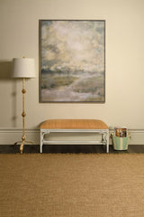 Worlds Away Asha White Bench 19"H x 45"W x 18.5"D White at FIG LINENS AND HOME 2