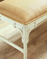 Worlds Away Asha White Bench 19"H x 45"W x 18.5"D White at FIG LINENS AND HOME 4