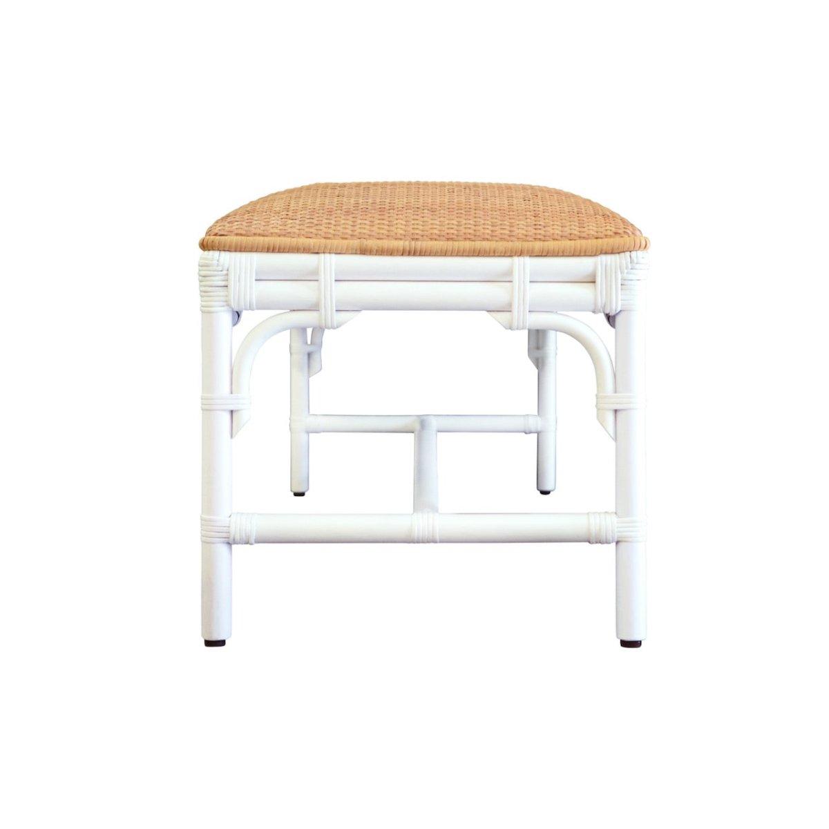 Worlds Away Asha White Bench 19"H x 45"W x 18.5"D White at FIG LINENS AND HOME 8