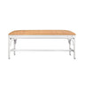 Worlds Away Asha White Bench 19"H x 45"W x 18.5"D White at FIG LINENS AND HOME 1
