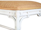 Worlds Away Asha White Bench 19"H x 45"W x 18.5"D White at FIG LINENS AND HOME 7