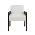 Worlds Away Astor Espresso Oak Dining Chair - Front View at Fig Linens and Home