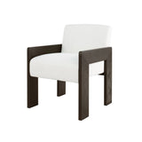 Worlds Away Astor Espresso Oak Dining Chair - Angle View