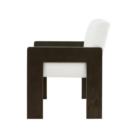 Worlds Away Astor Espresso Oak Dining Chair - Side View
