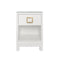 Worlds Away Blair White Side Table at Fig Linens and Home - Front View