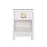 Worlds Away Blair White Side Table at Fig Linens and Home - Front View