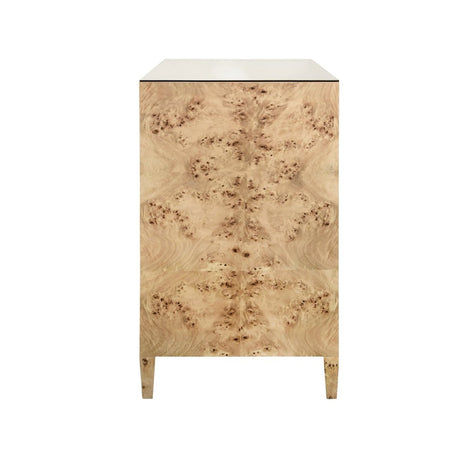 Worlds Away Carnegie Burlwood Chest Side at Fig Linens and Home