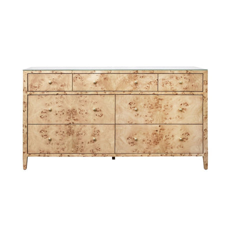 Worlds Away Carnegie Burlwood Dresser Front at Fig Linens and Home