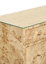 Worlds Away Carnegie Burlwood Dresser Top detail at Fig Linens and Home