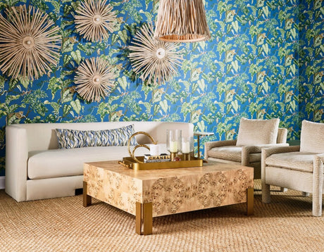 Worlds Away Enid Burlwood Coffee Table | Occasional Tables at Fig Linens and Home - Lifestyle 2