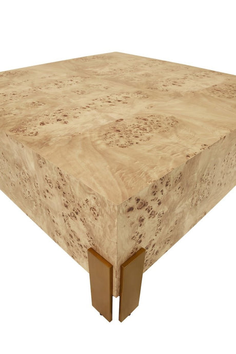 Worlds Away Enid Burlwood Coffee Table | Occasional Tables at Fig Linens and Home - View 2