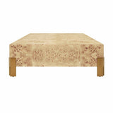 Worlds Away Enid Burlwood Coffee Table | Occasional Tables at Fig Linens and Home - View 4