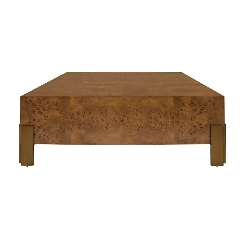 Worlds Away Enid Dark Burlwood Coffee Table - Main Image
